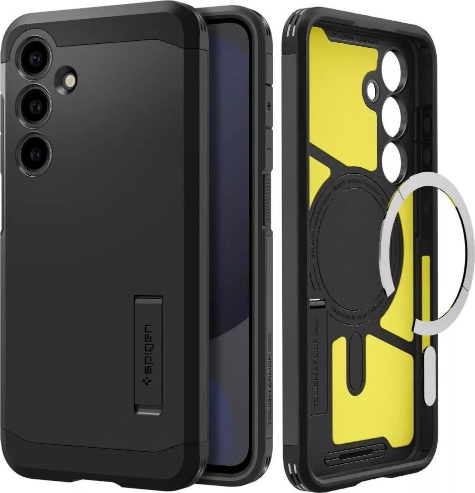 Futeri telefoni Spigen Tough Armor Mag për Samsung S24 FE, MagSafe, i zi