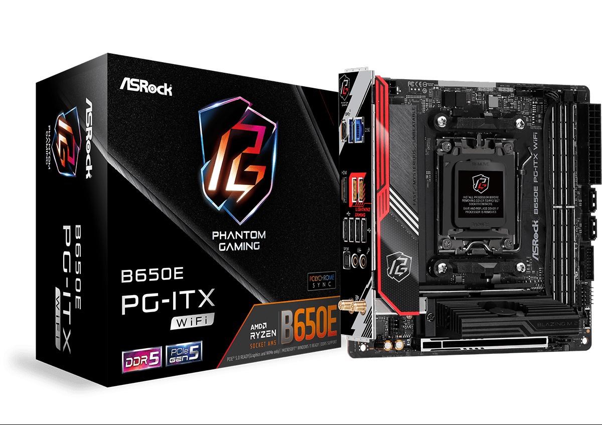 Pllakë amë Asrock B650E PG-ITX WiFi AMD B650 Socket AM5 mini ITX