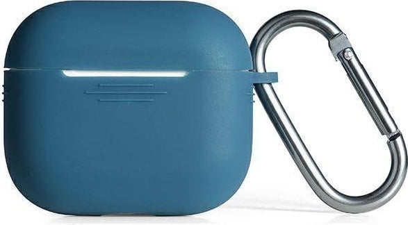 Mbulesë silikoni për kufje Beline AirPods 3, me karabinë, blu