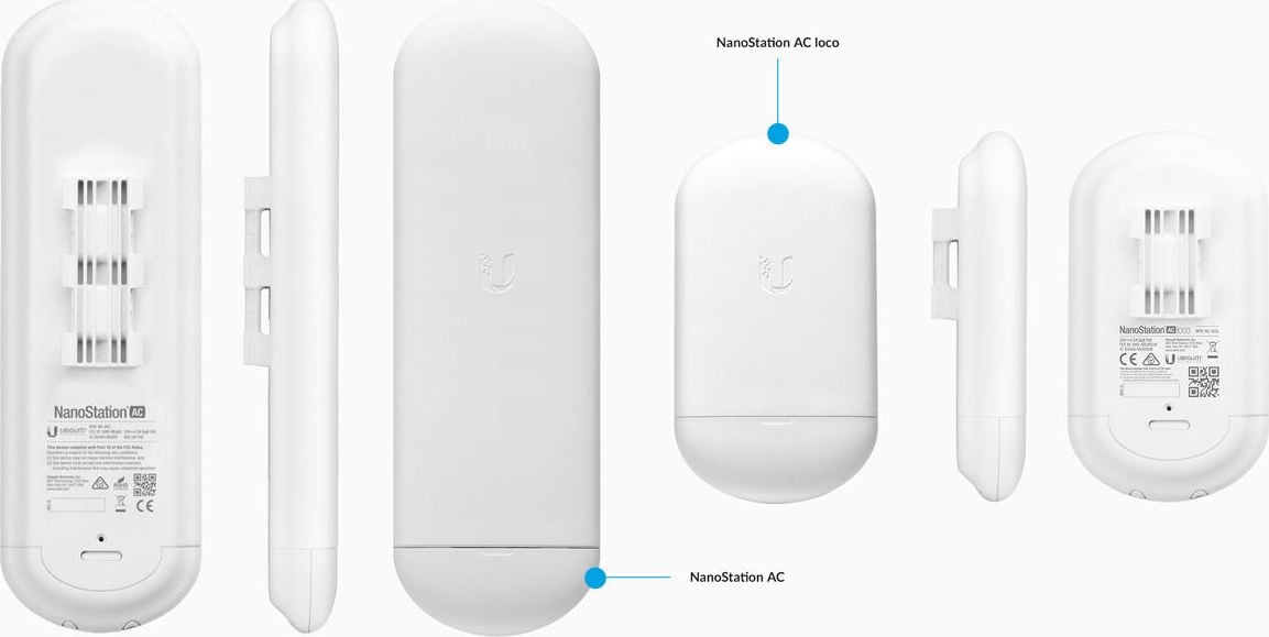 Pajisje CPE Ubiquiti NanoStation 5AC Loco, 450 Mbit/s, PoE, e bardhë