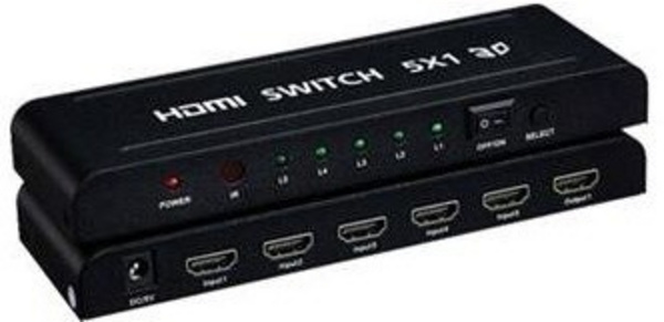 [OUTLET] HDMI switch PremiumCord 5:1, me telekomandë dhe karikues