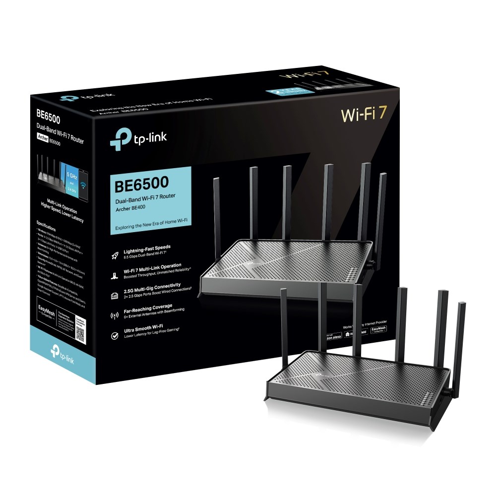 Router Wi-Fi TP-Link Archer BE400, Wi-Fi 7, Dual Band, i zi