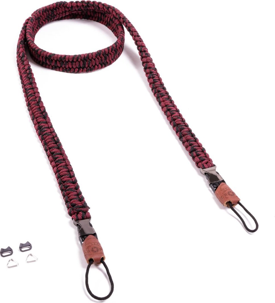 Rrip për kamerë C-Rope Traveler, najlon, i rregullueshëm 140 cm, i zi me të kuqe