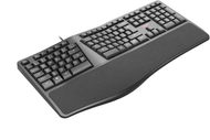 Тастатура C TECH KB‑113E, ергономска, 12 мултимедијални копчиња, црна