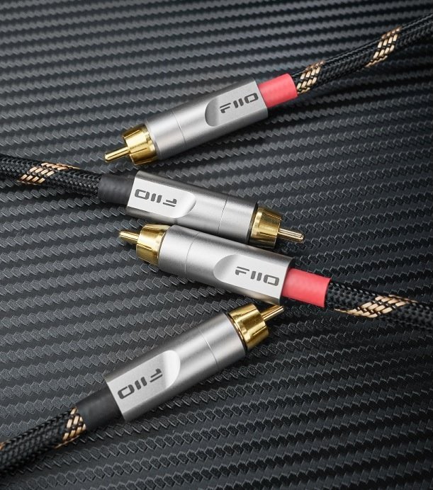 Kabllo audio FiiO LR-RCA4S, 0.20m, RCA Cinch, e zezë