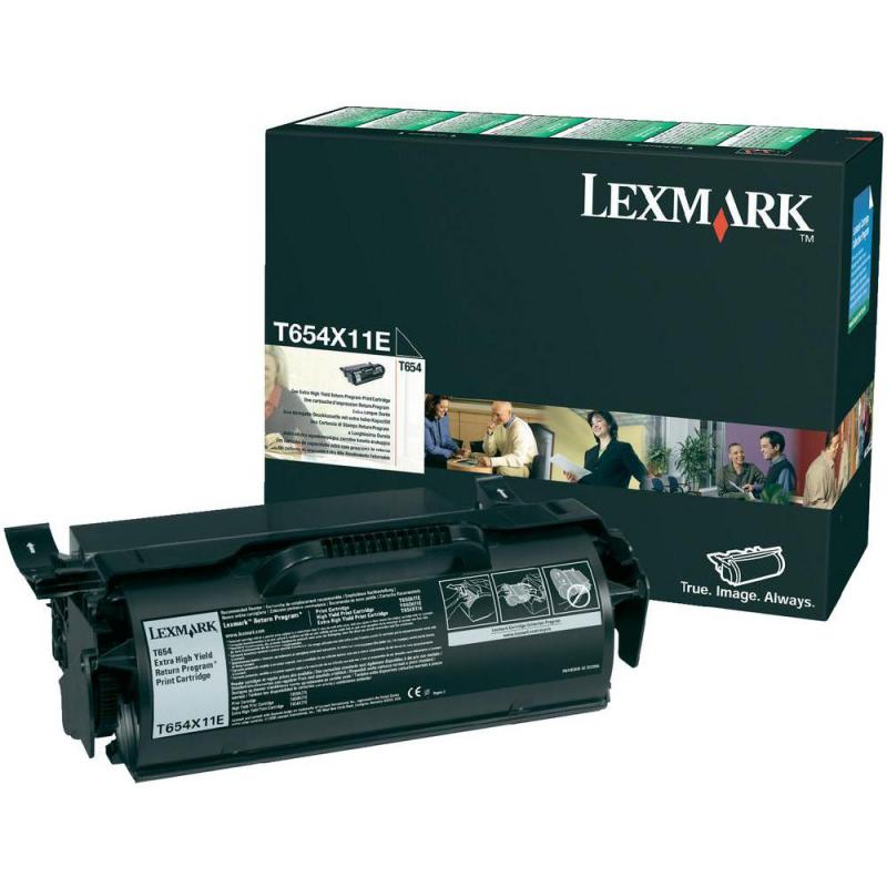 Kartutxh toneri Lexmark T654X11E, i zi, kapacitet shumë i lartë