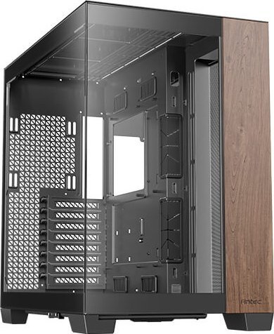 Kuti PC Antec C8 Wood, Full Tower, xham i temperuar, dru, e zezë
