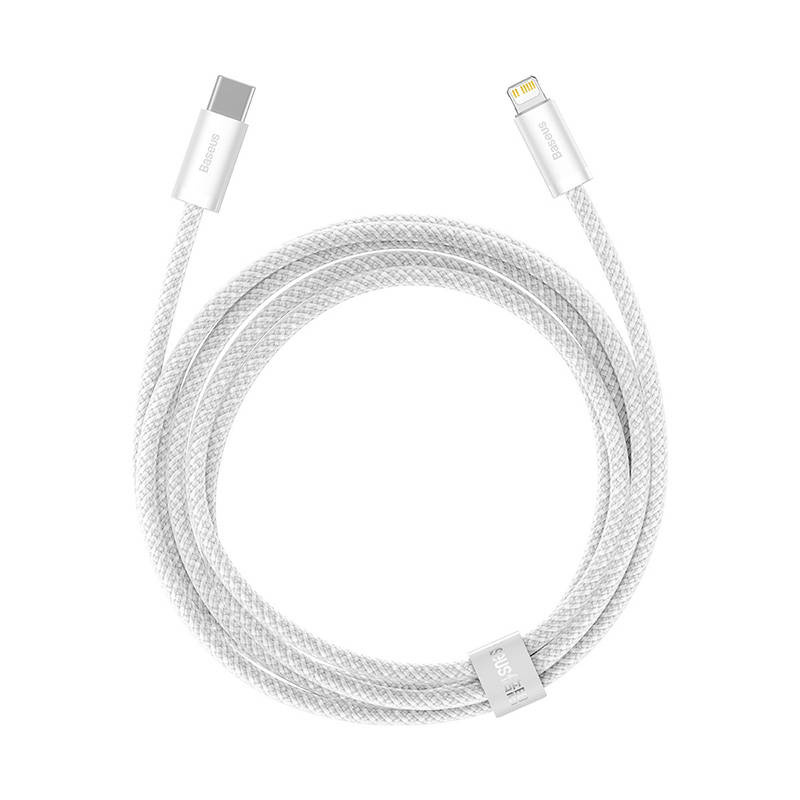 Kabllo karikimi Baseus BSU3062WHT USB C në Lightning, 2 m, 20W PD, e bardhë