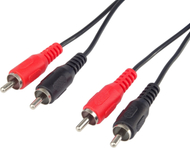 Kabllo audio PremiumCord 2x Cinch M në 2x Cinch M, 3m, e zezë
