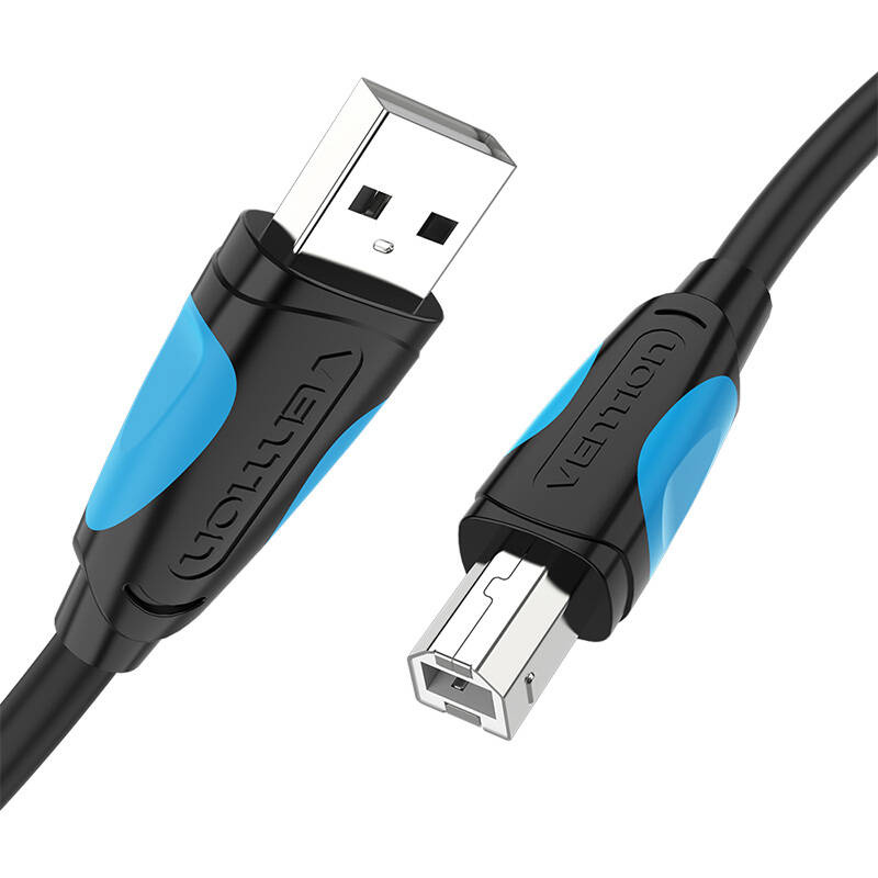 Kabllo printeri Vention USB-A në USB-B, 1m, USB 2.0, i zi
