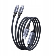 Kabllo karikues UGREEN 2 in 1 USB C në USB C, 140W, 2m, e bardhë