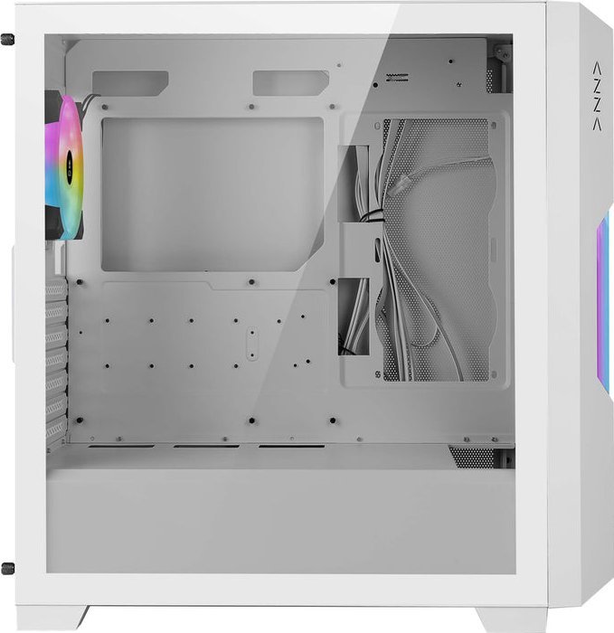 Kase kompjuteri AZZA Guardian, MIDI ATX, PSU 520W, e bardhë me xham