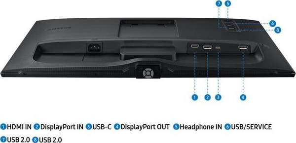 Monitor Samsung S24A600UCU (LS24A600UCUXEN), 24", WQHD, i zi