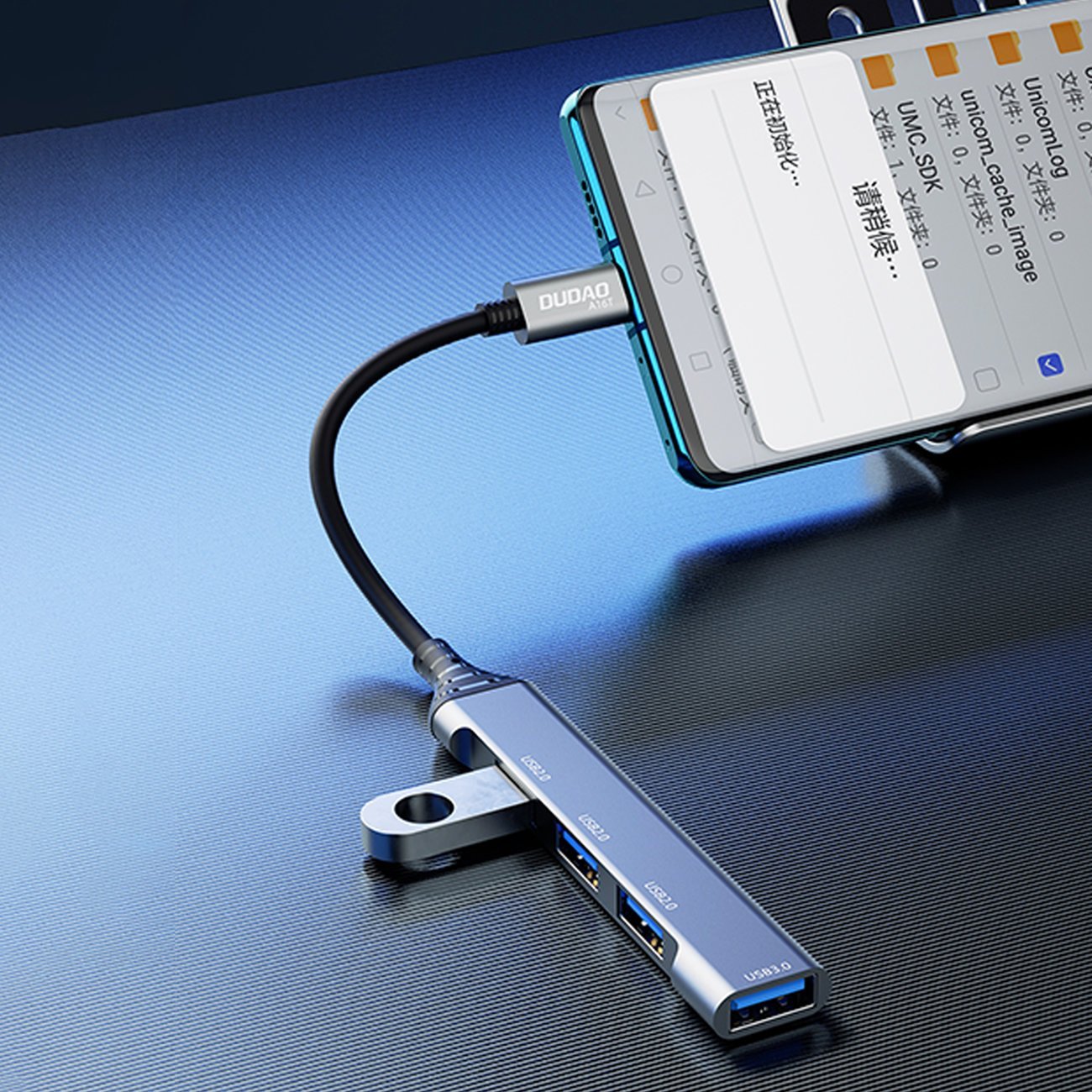 HUB USB C Dudao A16T, 4 porta, gri