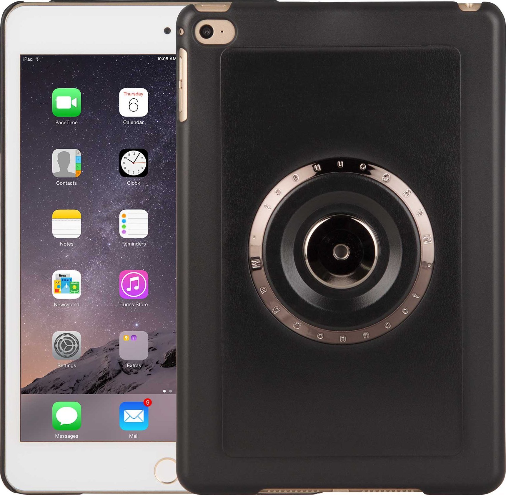 Mbështjellës tableti Joyfactory MagConnect JOY, për iPad mini 4, pjesa e pasme, i zi