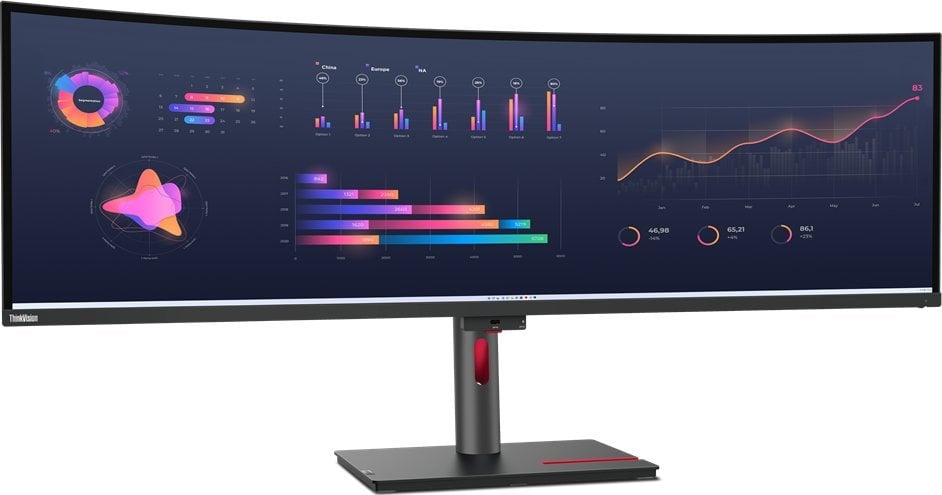 Monitor Lenovo ThinkVision P49w-30, 49", Dual QHD, i zi