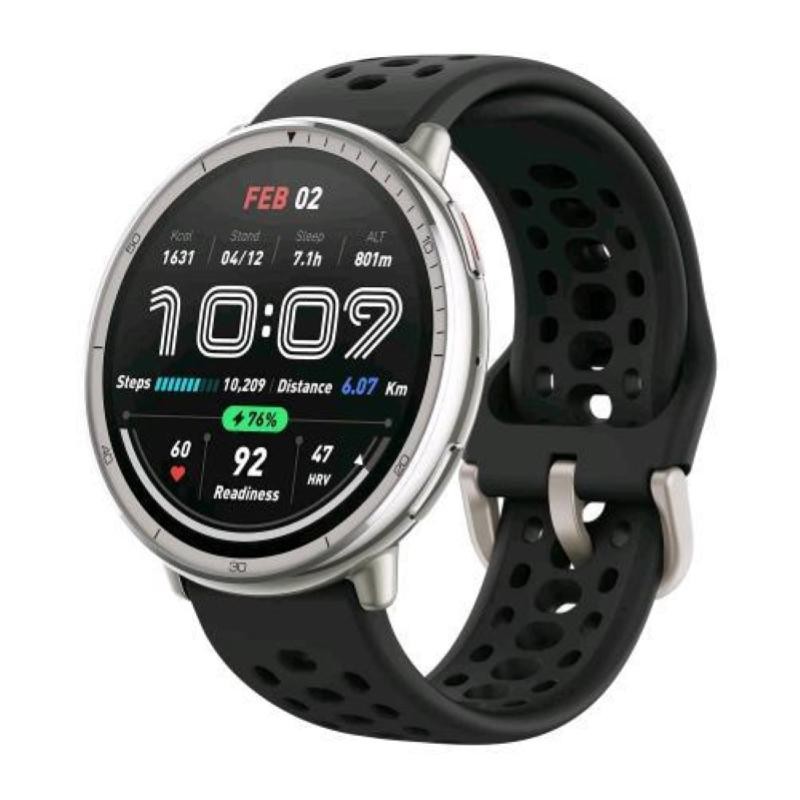 Ora inteligjente Amazfit Active 2, ekran me ngjyra, Bluetooth, e zezë