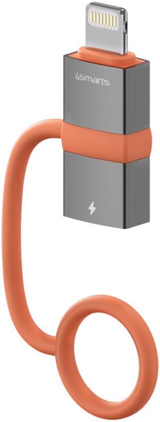 Adapter USB C në Lightning 4smarts, 27W, 480 Mbps, portokalli