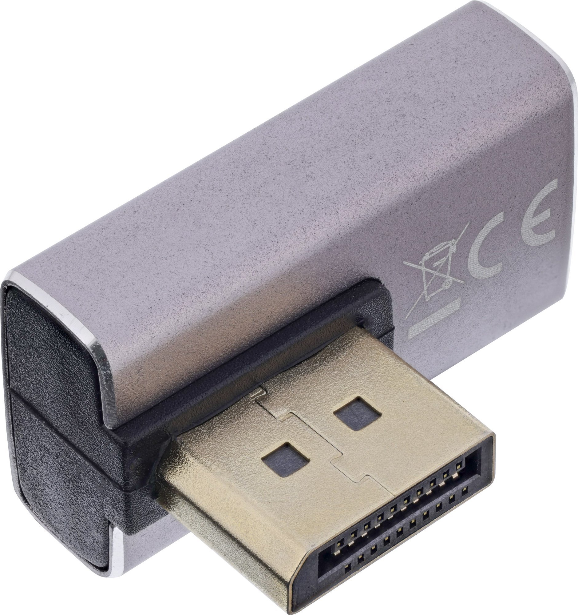 Adapter DisplayPort InLine 1.4, prizë në fishë, 8K UHD, i zi