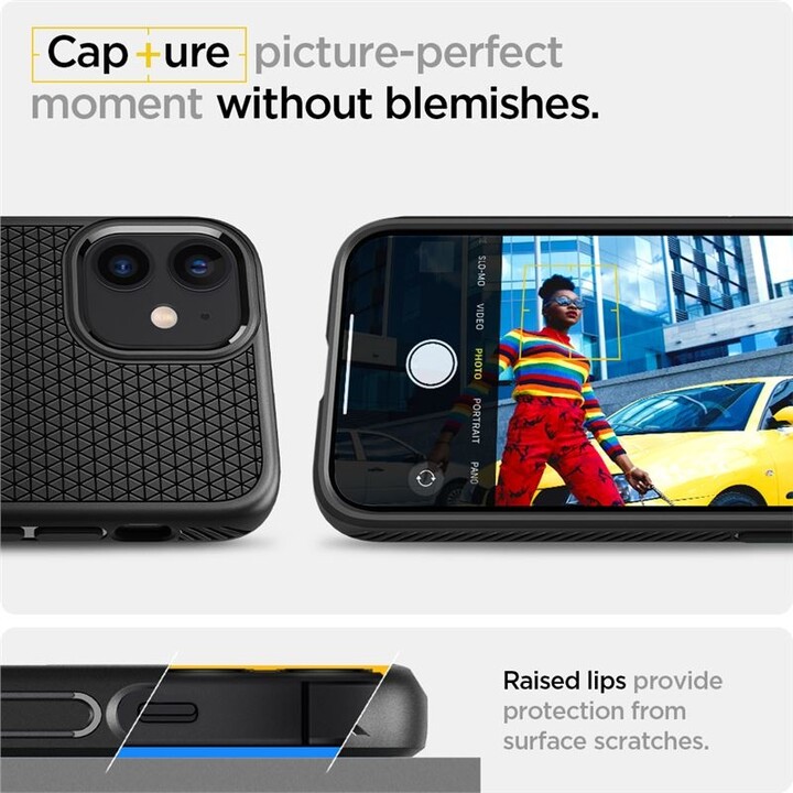 Mbrojtëse Spigen Liquid Air për iPhone 12 mini, e zezë