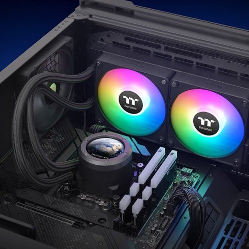 Sistem ftohës AIO Thermaltake TH280 V2 Ultra EX ARGB, radiator 280mm, ekran LCD 2.1", i zi