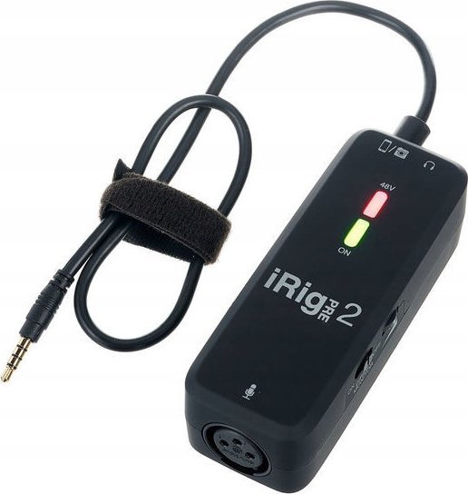 Paraforcues mikrofoni IK Multimedia iRig Pre 2, portabël, për telefon dhe tablet