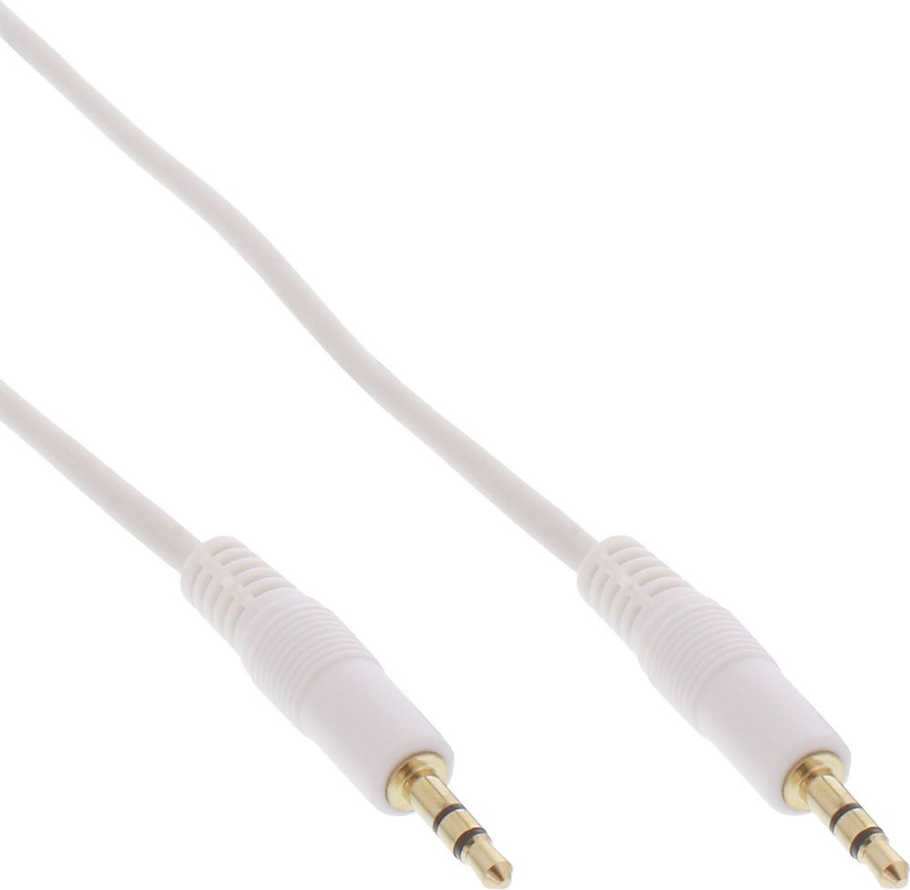 Kabllo audio InLine 99940W, Jack 3.5mm në Jack 3.5mm, 10m, e bardhë
