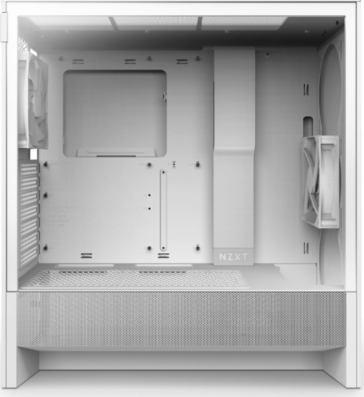 Kuti PC NZXT H5 Flow, Mid Tower, panel xhami të temperuar, e bardhë