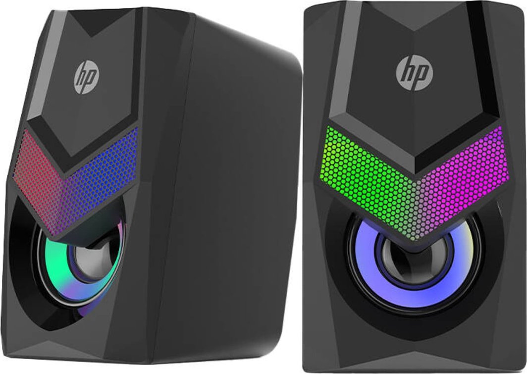 Altoparlantë multimedia HP DHE-6000, sistem 2.0, të zinj