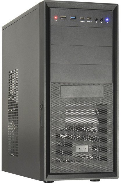 Куќиште за компјутер Inter-Tech IT-8862 Plaid, ATX, midi tower, црно