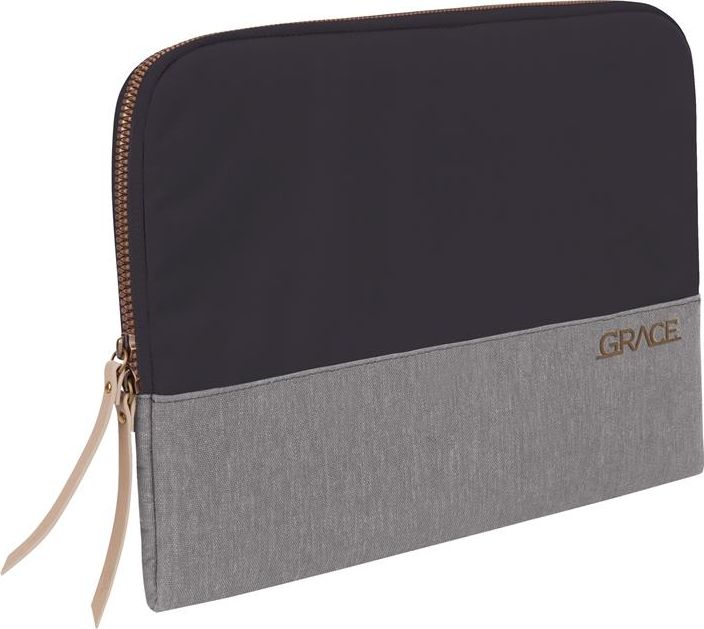 Mbështjellëse laptopi STM Grace 15", poliestër, e argjendtë e zezë