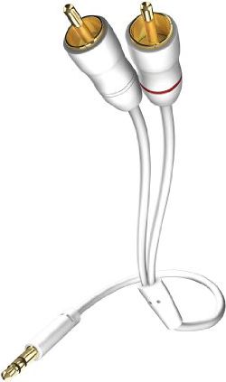 Kabull audio Inakustik Star MP3, 0.5m, 3.5mm në 2x RCA, i bardhë