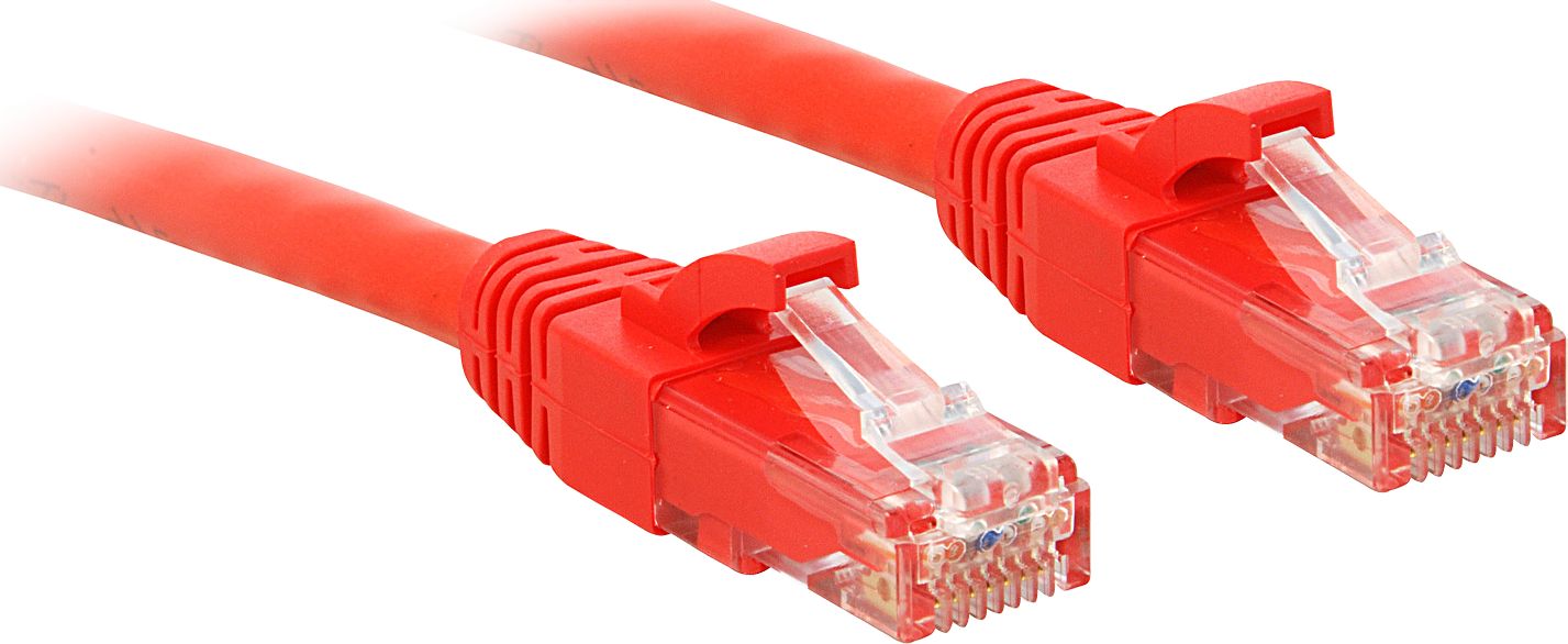 Kabllo Lindy Patchcord Cat6 48038, U/UTP, 15 m, e kuqe