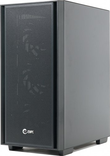 Kutia e kompjuterit ZenPC Flow TG, Midi Tower, 4x fan P12 PWM ARGB, e zezë