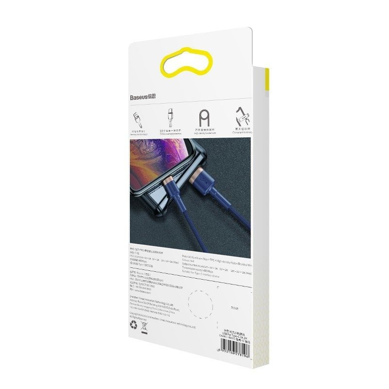 Kabllo karikimi Baseus CALKLF-CV3, USB A në Lightning, 2 m, blu
