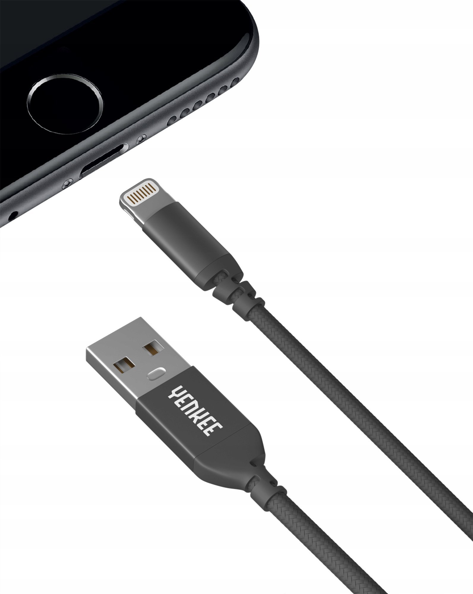 Kabllo USB Lightning YENKEE YCU 611 BK, 1m, e zezë
