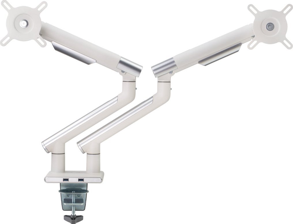 Krah monitori Alterzone Arm Duo USB, 17-32", 2x USB 3.0, i bardhë