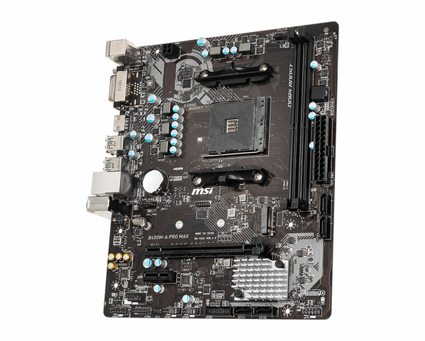 Pllakë amë MSI B450M-A PRO MAX AMD B450 Socket AM4 micro ATX