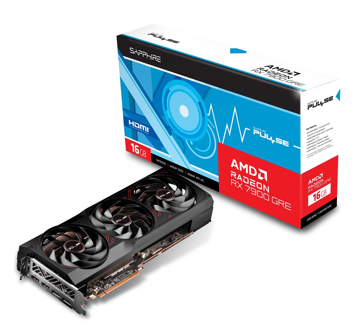 Kartë grafike Sapphire PULSE AMD Radeon RX 7900 GRE, 16 GB GDDR6