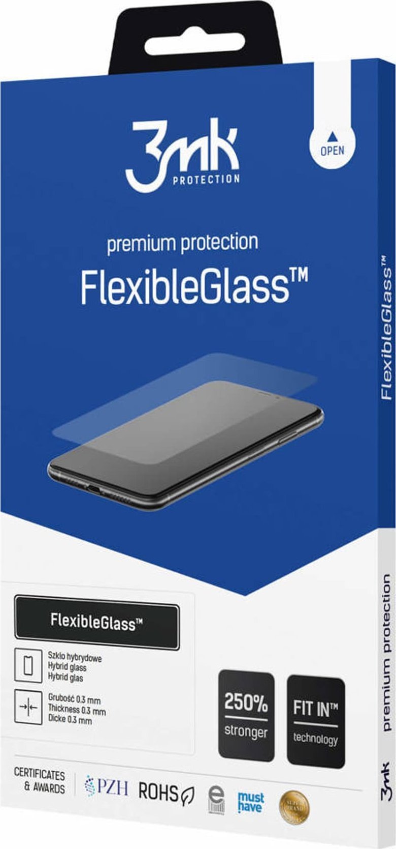 Xham mbrojtës 3MK FlexibleGlass për Apple iPhone 16 Plus, Hybrid Glass, transparent
