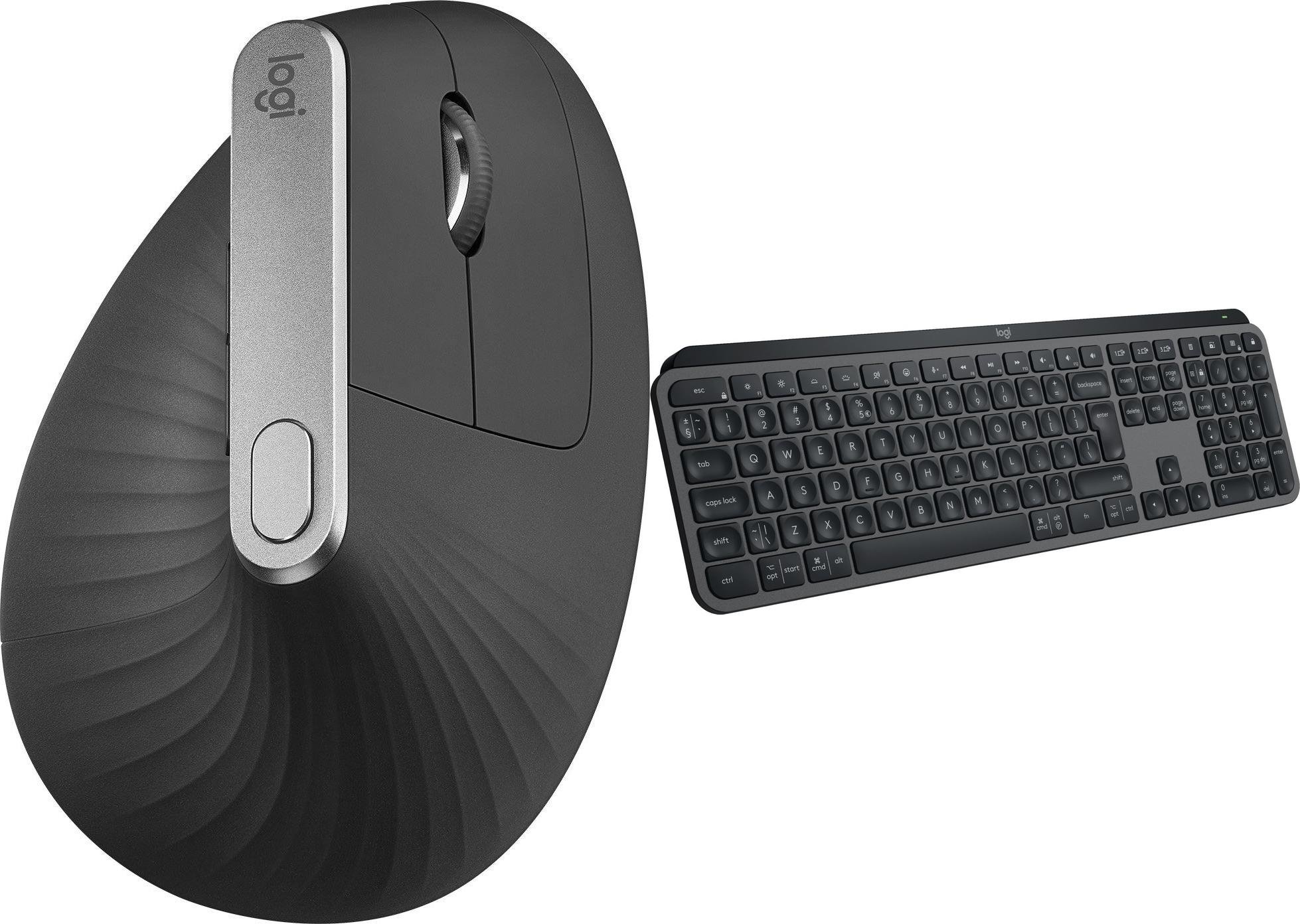 Set tastierë dhe maus Logitech MX Vertical 910-005448 dhe MX Keys S 920-011587, wireless, grafit