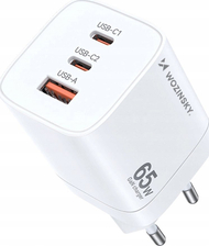 Karikues muri Wozinsky GaN Cgwcw, 65W, 2x USB C dhe USB A, i bardhë