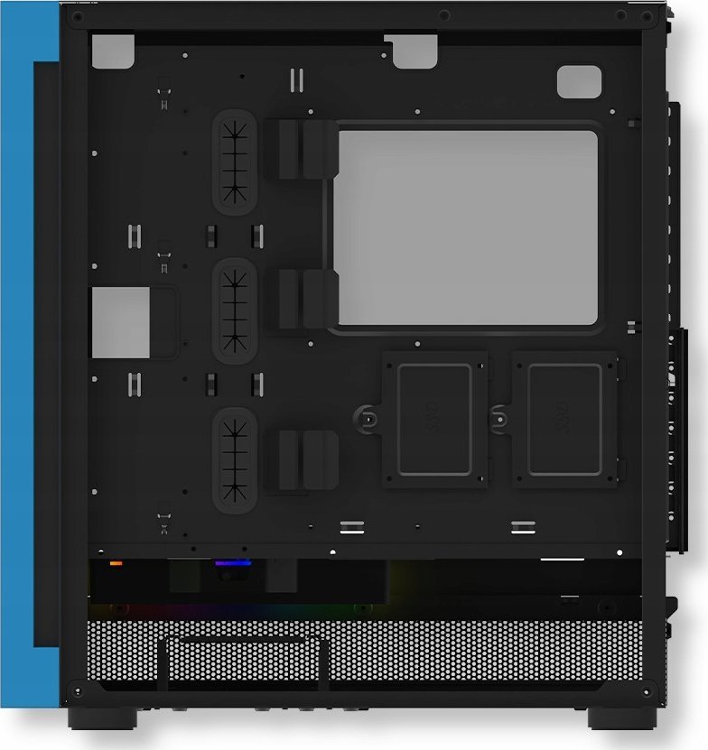 Karcera PC Aqirys Sargas Mid Tower, xham i temperuar, kontrollues ventilatorësh, e zezë