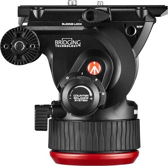 Tripod video Manfrotto 504X CF Twin GS, fibrë karboni, këmbë të dyfishta, i zi