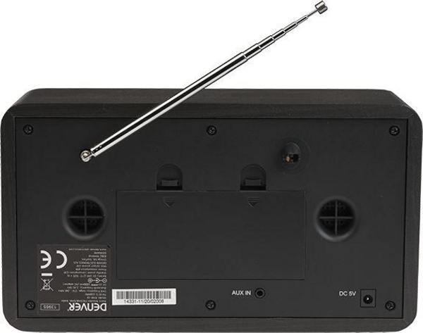 Radio digjitale Denver DAB-18, DAB+, Bluetooth, gri e errët