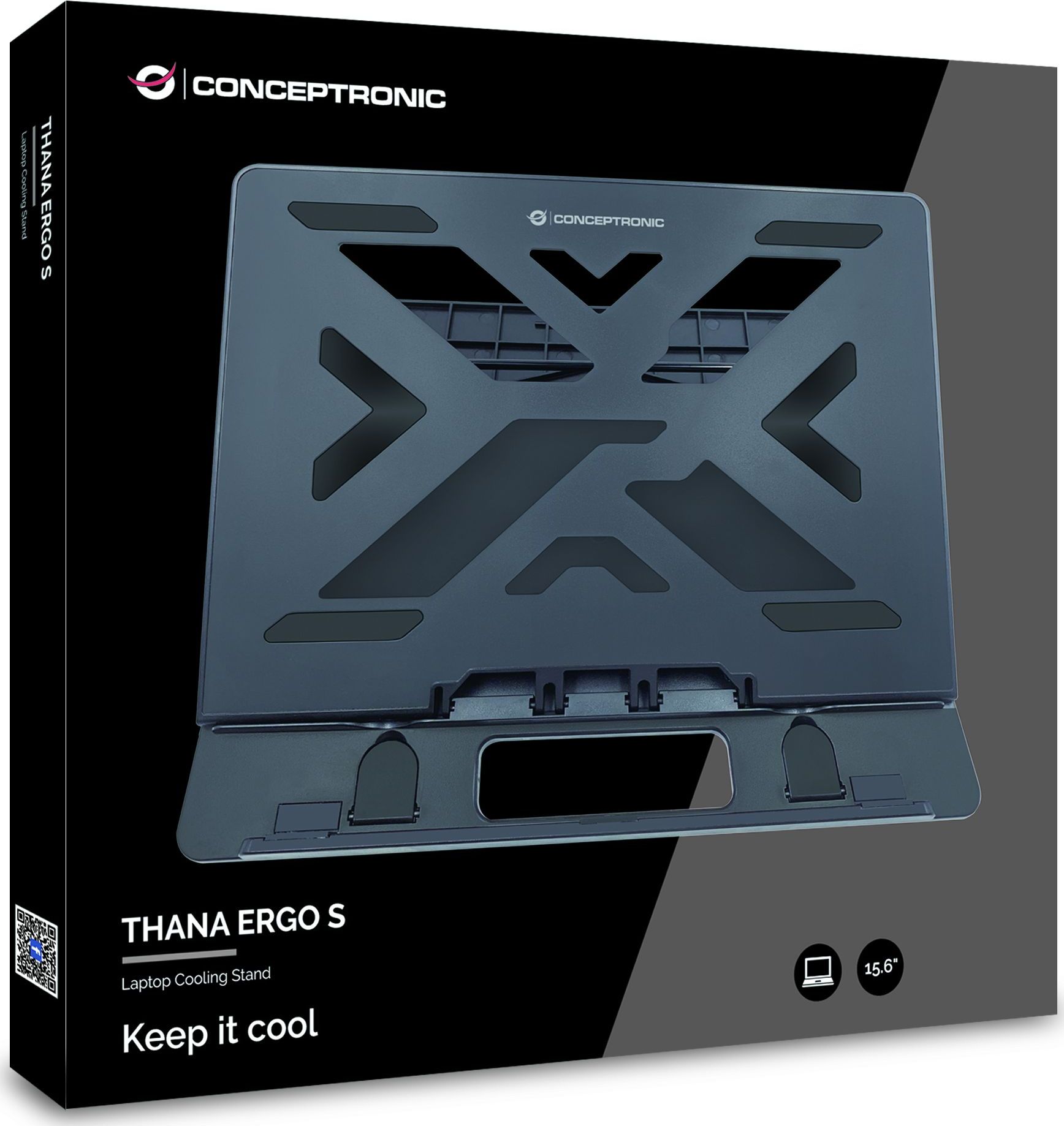 Stendë për laptop Conceptronic THANA03B, 15.6", e zezë