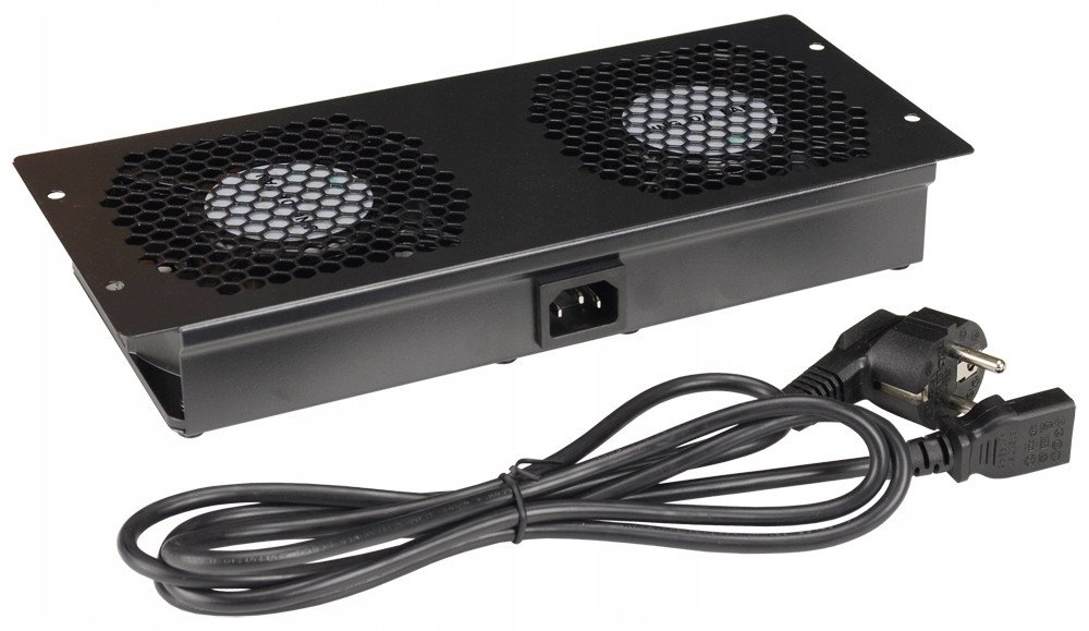 Panel ftohës për kabinet Rack Pulsar RAWP, 2 ventilatorë, i zi