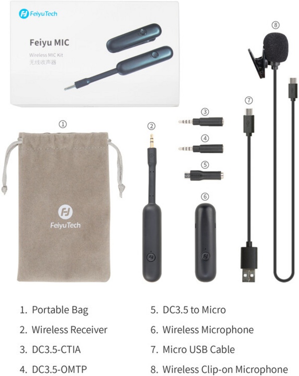 [OUTLET] Mikrofoni pa tel FeiyuTech me marrës, II