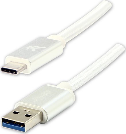 Kabllo USB Logo USB A në USB C, 2 m, e bardhë