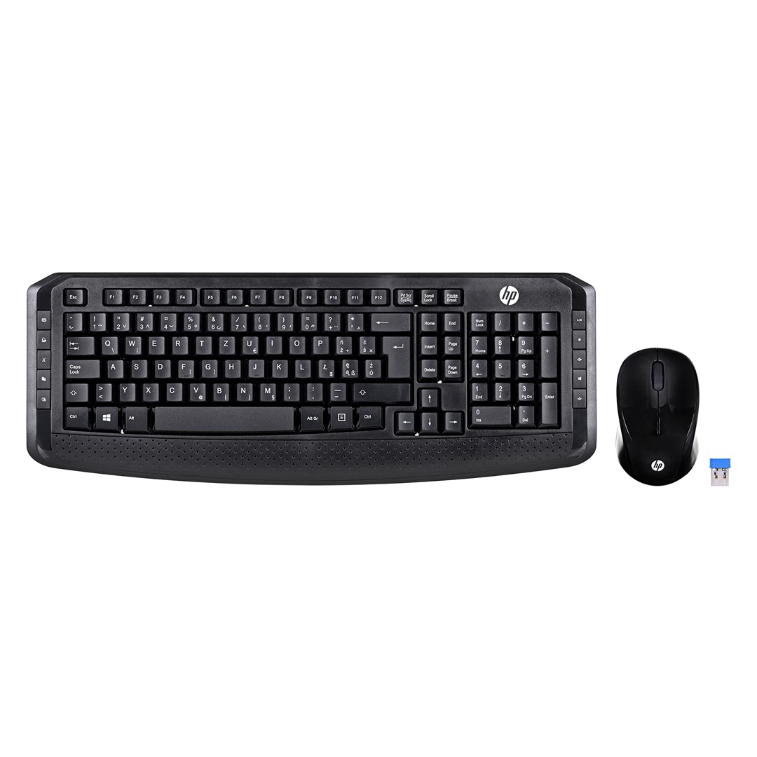 Set tastierë dhe maus HP 300, 1600 DPI, i zi